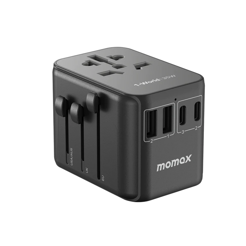 Momax 1-World USB PD35W 5 ports + AC Travel Adapter
